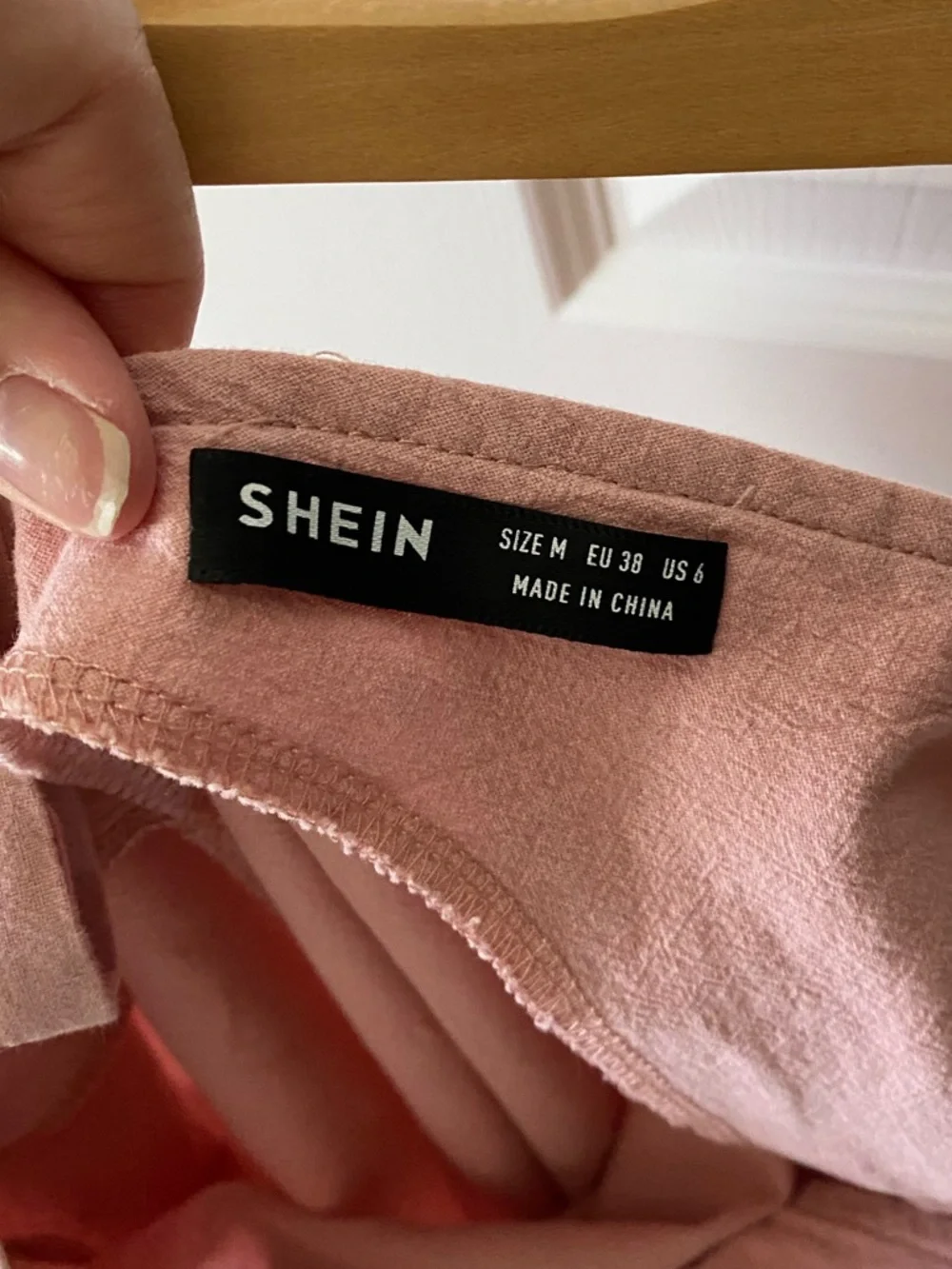 SHEIN Dusty Pink Tie-Strap Wide-Leg Jumpsuit - Picture 2 of 6